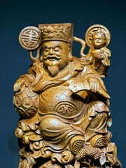Tượng Ngài Thần Tài Gỗ Ngọc am thơm