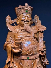 Tượng Ngài Thần Tài Gỗ Ngọc am thơm