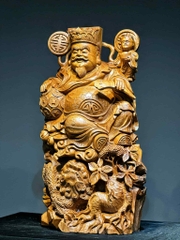 Tượng Ngài Thần Tài Gỗ Ngọc am thơm