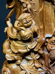 Tượng Ngài Thần Tài Gỗ Ngọc am thơm