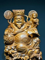 Tượng Ngài Thần Tài Gỗ Ngọc am thơm