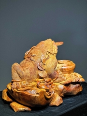 Tượng Thiềm Thừ Gỗ Hương Gia Lai đẹp