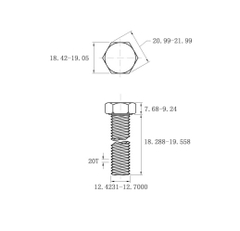 Bulong ANSI/ASME B18.2.1 - 1/2-20 (DL A2-70)
