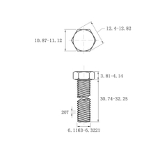 Bulong ANSI/ASME B18.2.1 - 1/4-20 (THE F593G316)
