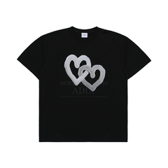 ÁO THUN ADLV FUZZY HEART HỒNG