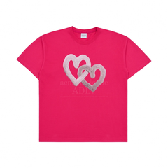 ÁO THUN ADLV FUZZY HEART HỒNG