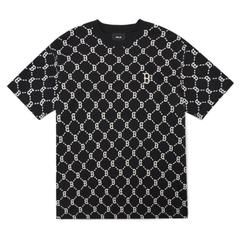 Áo Phông MLB Diamond Monogram Boston Tshirt 3ATSM4023-43BKS