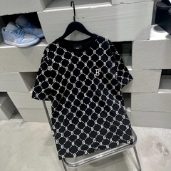 Áo Phông MLB Diamond Monogram Boston Tshirt 3ATSM4023-43BKS