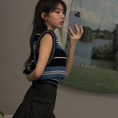 ÁO LEN ADLV KNIT VEST XANH