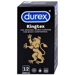 Bao cao su Durex Kingtex ôm sát, vừa vặn mang đến cảm giác tự nhiên (12 cái)