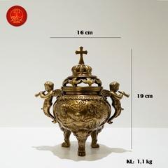 Lư Xông Trầm Cao 19 cm - Màu cổ điển