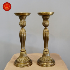 Chân Nến Đế Tròn cao 30cm - Màu Cổ Điển