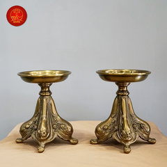 Chân Nến Hoa Hồng cao 14cm - Màu Cổ Điển