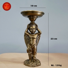 Chân Nến Thiên Thần cao 24cm - Màu Cổ Điển