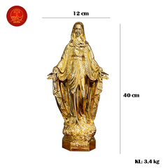 Tượng Đức Mẹ Ban Ơn cao 40cm - Màu Cổ Điển