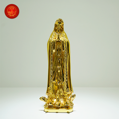 Tượng Đức Mẹ Fatima cao 15Cm - Màu Gold