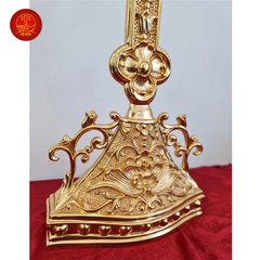 Tượng Thánh Giá Hoa Đào Có Đế cao 42cm - Màu Gold