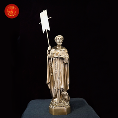 Tượng Thánh Đa Minh cao 40Cm - Màu Cổ Điển