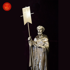 Tượng Thánh Đa Minh cao 40Cm - Màu Cổ Điển