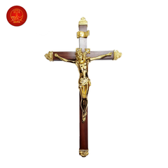 Thánh Giá Gỗ Treo Cao 43cm - Màu Gold