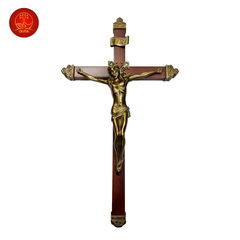 Tượng Thánh Giá Chúa Giêsu Gỗ Treo Cao 100 cm - Màu Cổ Điển