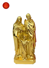 Tượng Gia Đình Thánh Gia cao 12cm - Màu Gold