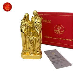 Tượng Gia Đình Thánh Gia cao 12cm - Màu Gold