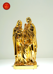 Tượng Gia Đình Thánh Gia cao 12cm - Màu Gold