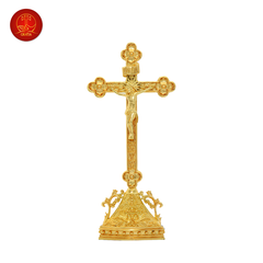 Thánh Giá Hoa Đào Có Đế cao 60cm - Màu Gold