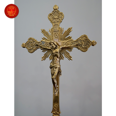 Thánh Giá Đế Tròn cao 50cm - Màu Cổ Điển