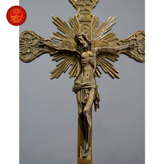Thánh Giá Đế Tròn cao 50cm - Màu Cổ Điển