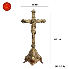 Thánh Giá Hoa Hồng Cao 42cm - Màu Cổ Điển