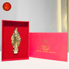 Tượng Mẹ Ban Ơn cao 10cm -  Màu Gold