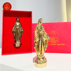 Tượng Mẹ Ban Ơn cao 10cm -  Màu Gold