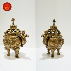 Lư Xông Trầm Cao 19 cm - Màu cổ điển