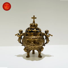 Lư Xông Trầm Cao 19 cm - Màu cổ điển