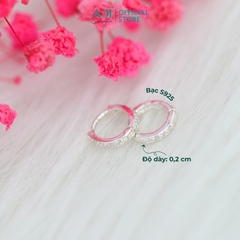 Bông tai Trang sức bạc 925 ADJ an toàn sang trọng cao cấp Ngọc Sáng Vầng Trăng - SB30166AD