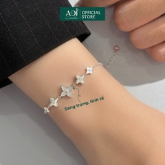 Lắc Tay Nữ Bạc ADJ 925 3 Hoa 4 Cánh SLT134297AD