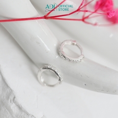 Bông tai Trang sức bạc 925 ADJ an toàn sang trọng cao cấp Ngọc Sáng Vầng Trăng - SB30166AD