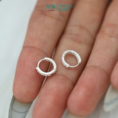 Bông tai Trang sức bạc 925 ADJ an toàn sang trọng cao cấp Ngọc Sáng Vầng Trăng - SB30166AD