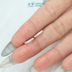 Bông tai Trang sức bạc 925 ADJ an toàn sang trọng cao cấp Ngọc Sáng Vầng Trăng - SB30166AD