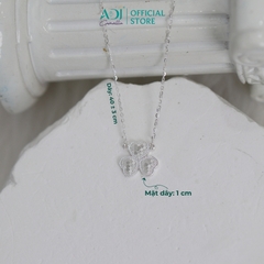 Dây Chuyền Nữ Bạc ADJ 925 Tam Tâm Đồng Điệu Phụ Kiện Trang Sức Nữ Cao Cấp SD146155AD
