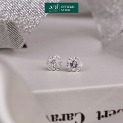 Bộ sản phẩm  Trang sức bạc 925 ADJ đính đá CZ sang trọng cao cấp Hoa 6 Cánh Mã 1