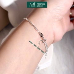 Lắc Tay Nữ Bạc ADJ 925 Kim Tiền Đính Đá May Mắn Phụ Kiện Trang Sức Nữ Cao Cấp SLT134339AD
