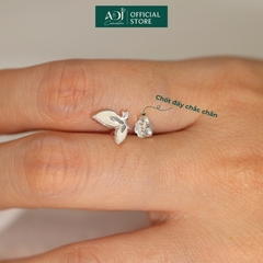 Bông tai Bạc Nữ ADJ Hai Nửa Cánh Bướm Lấp Lánh Sang Trọng Nữ Tính SB15625AD