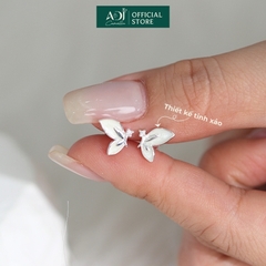 Bông tai Bạc Nữ ADJ Hai Nửa Cánh Bướm Lấp Lánh Sang Trọng Nữ Tính SB15625AD