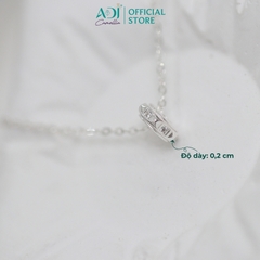 Mặt dây chuyền bạc 925 ADJ Velora Nhẫn Tròn Mặt Điêu Khắc Sang Trọng Phong Cách SM16203