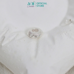 Mặt dây chuyền bạc 925 ADJ Velora Nhẫn Tròn Mặt Điêu Khắc Sang Trọng Phong Cách SM16203