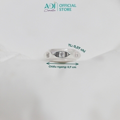 Mặt dây chuyền bạc 925 ADJ Velora Nhẫn Tròn Mặt Điêu Khắc Sang Trọng Phong Cách SM16203