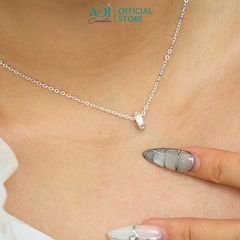 Mặt dây chuyền bạc 925 ADJ Velora Nhẫn Tròn Mặt Điêu Khắc Sang Trọng Phong Cách SM16203